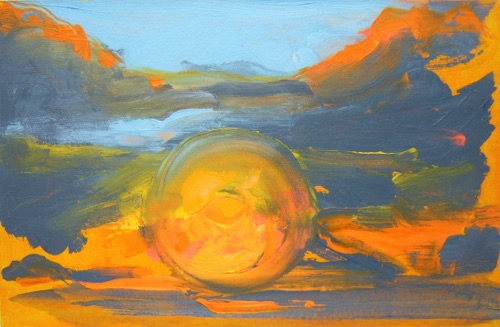 Sunrise III, 11" x  17", acrylic on canvas, 2011.